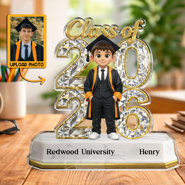 Custom Photo Class Of Graduation Senior 2026, 2027 -  Personalized Custom Shape Acrylic Plaque - Gift For Daughter, Son