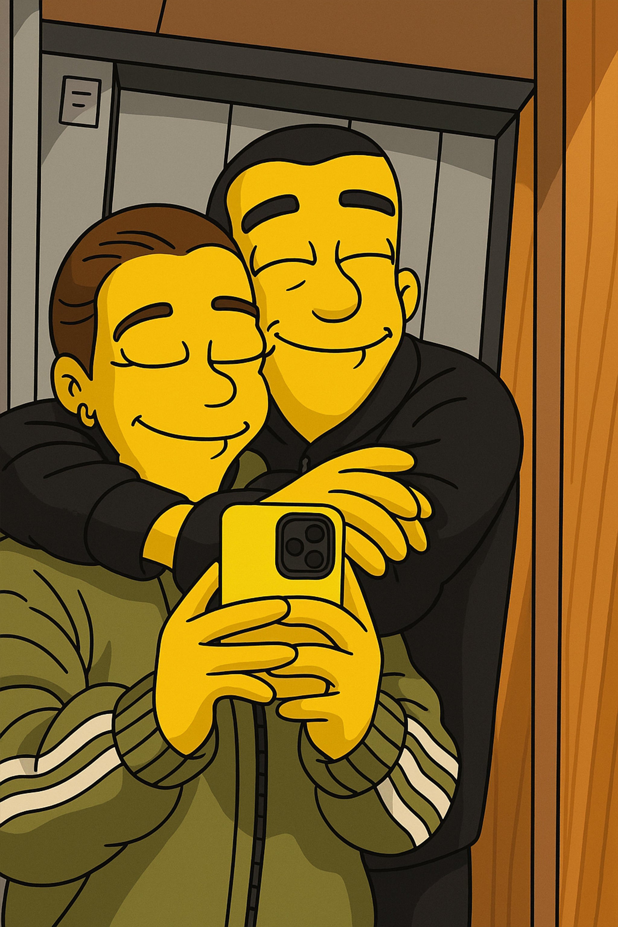 Simpsonize Couple Photo - Turn Your Photo to Simpsons Canvas - Gift For Couple, Him, Her