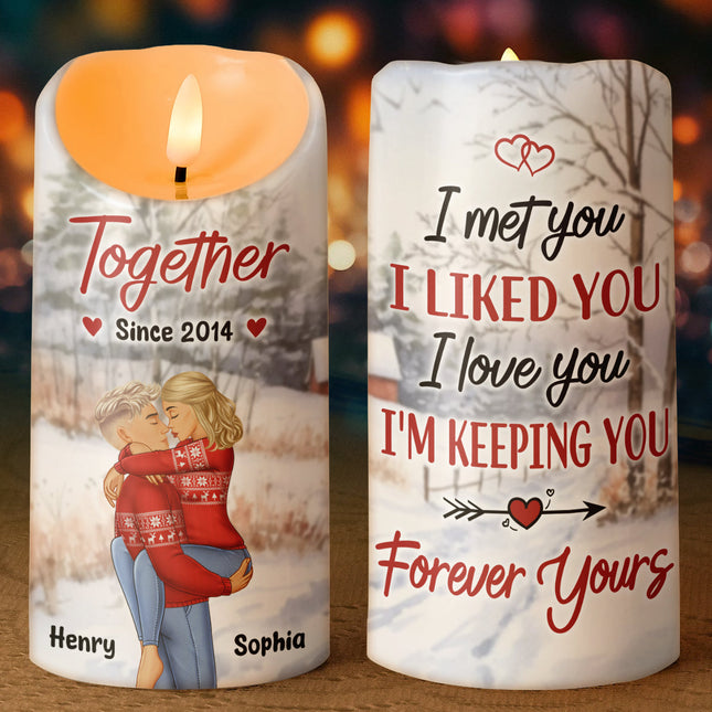 Warm Christmas With Romantic Candle LED - Christmas Gift For Couples, Lovers, Husband Wife