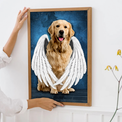 Deceased Pet Portrait From Photo - Personalized Customized Canvas - Gift For Pet Loss