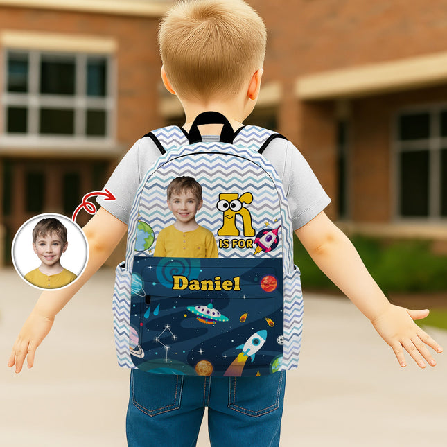 Custom Kid Photo Hello School Backpack