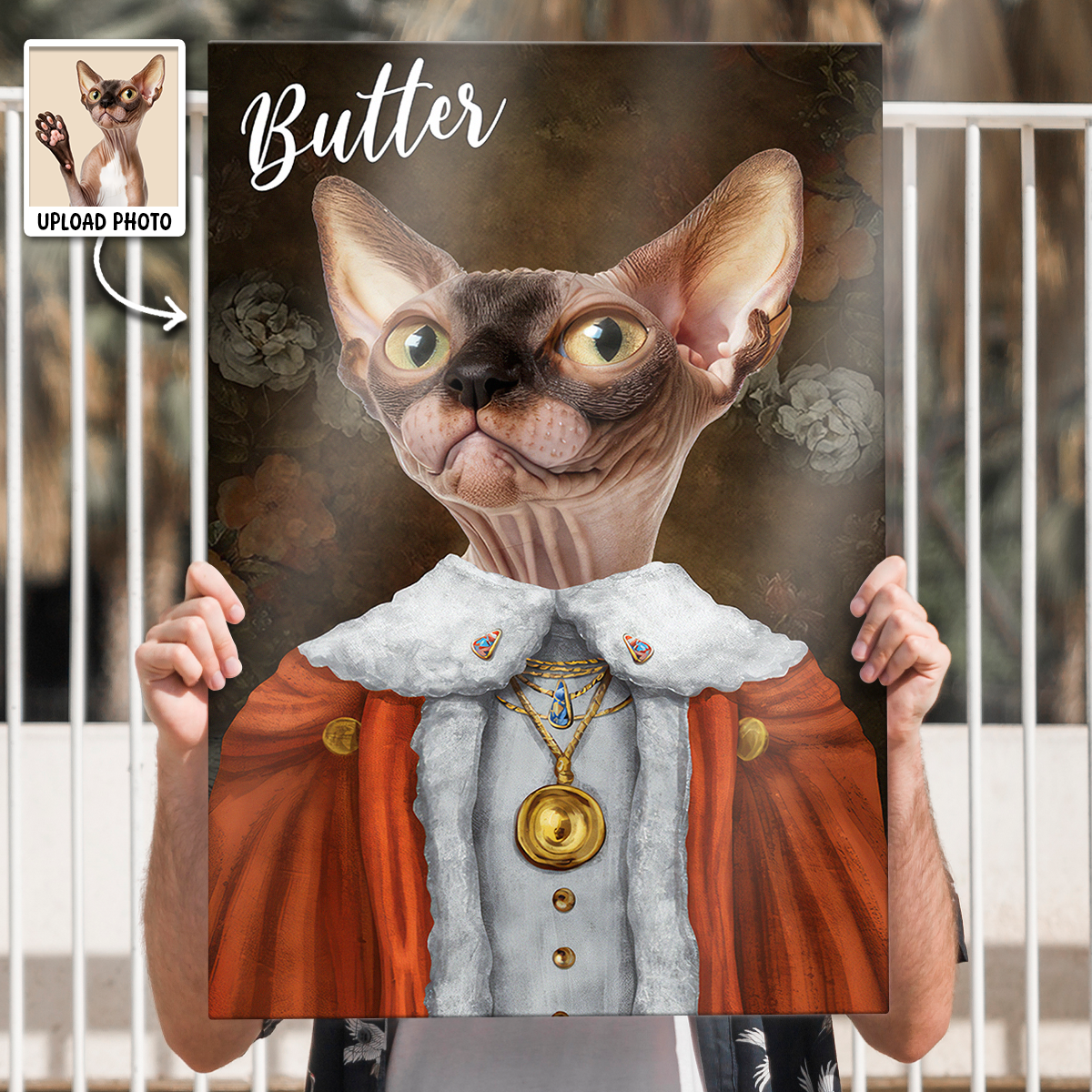Custom Photo Funny Pet Portrait - Personalized Customized Canvas - Gift For Pet Lovers, Dog Lovers