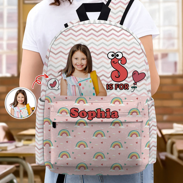 Custom Kid Photo Hello School Backpack