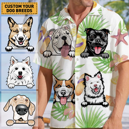 Dog Lover Dog Pet Summer Hawaii Cool Customization- Summer Hawaiian shirt