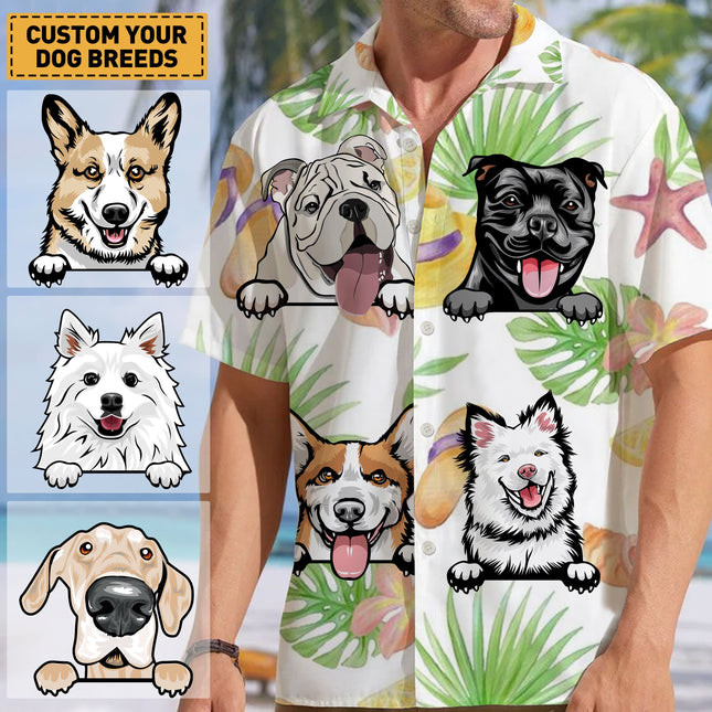 Dog Lover Dog Pet Summer Hawaii Cool Customization- Summer Hawaiian shirt