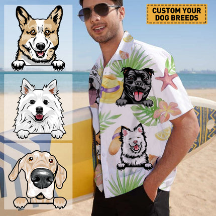Dog Lover Dog Pet Summer Hawaii Cool Customization- Summer Hawaiian shirt