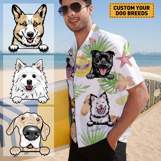 Dog Lover Dog Pet Summer Hawaii Cool Customization- Summer Hawaiian shirt