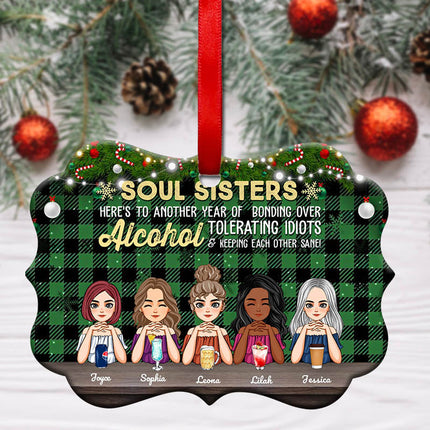 Personalized Aluminum Ornament Christmas, Birthday, Funny Gift For Besties, BFF, Soul Sisters