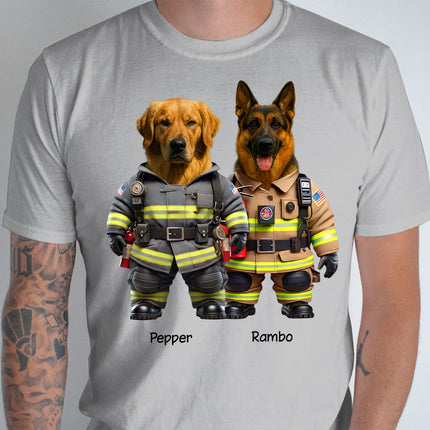 Custom Photo Cool Dog Cat Career Uniforms Shirt For Pet Lovers