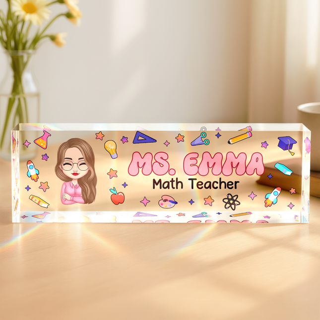 Custom Teacher Name Desk Name Plate Back To School Gift For Teacher