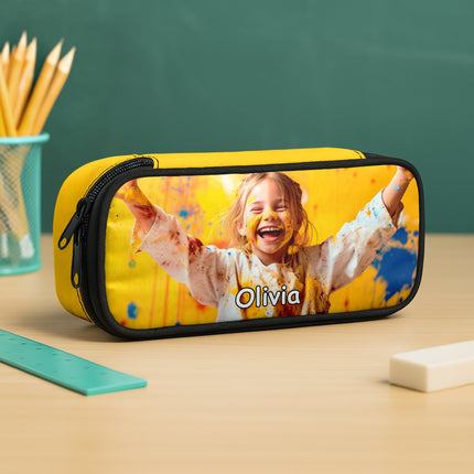 Custom Kid Photo Pencil Case Personalized Back To School Gift For Daughter Son