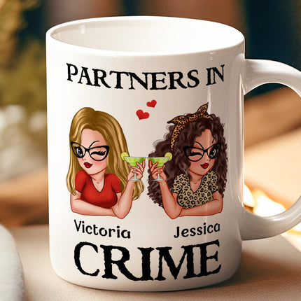 Proud To Be Your Partners In Crime- Customized Personalized Mug - Gift For Besties, Sisters, Soul Sisters