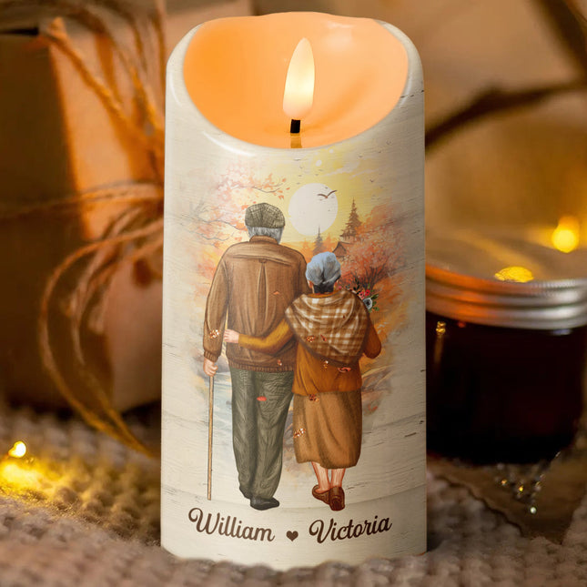When We Get To The End Of Our Lives - Personalized Candle LED Light - Anniversary Gift For Elder Couples, Lovers, Husband Wife