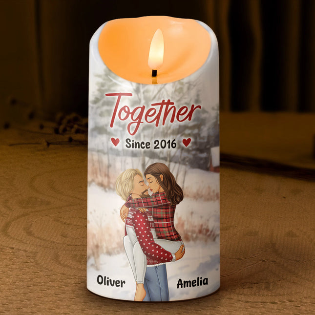 Warm Christmas With Romantic Candle LED - Christmas Gift For Couples, Lovers, Husband Wife