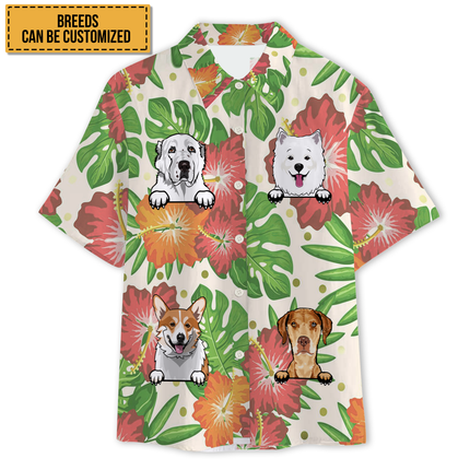 Cute Dog Theme Summer Dog Love - Gift For Dog Lover - Personalized Customized Hawaiian shirt