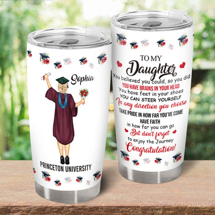 Happy Graduation- Personalized Customized Tumbler - Gift For Daughter Son Graduate