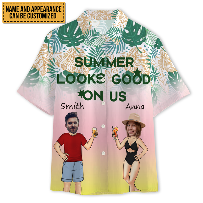 Summer Looks Good On Us - Customized Gift - Personalized Customized Hawaiian shirt