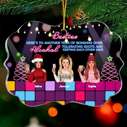 Personalized Acrylic Christmas Ornament - Besties Gifts Ornament Christmas Gift For Sisters, Friends