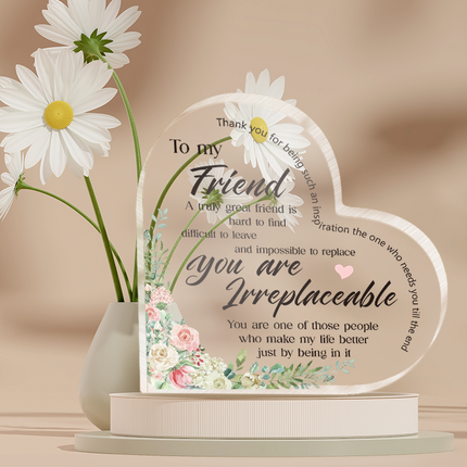To My Friend - Personalized Acrylic Plaque - Gift For Friend Bestie