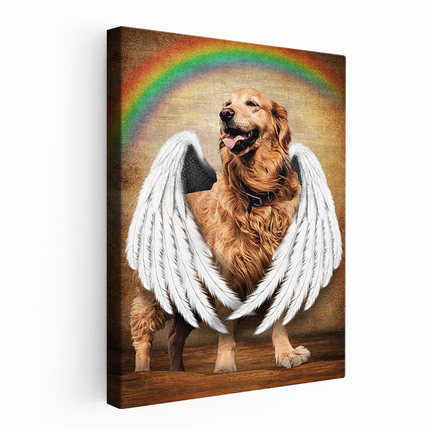 Pet Loss Portrait From Photo - Personalized Customized Canvas - Gift For Pet Loss
