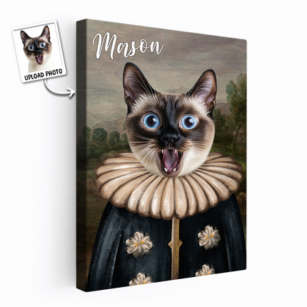 Custom Photo Funny Pet Portrait - Personalized Customized Canvas - Gift For Pet Lovers