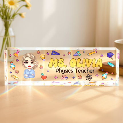 Custom Teacher Name Desk Name Plate Back To School Gift For Teacher