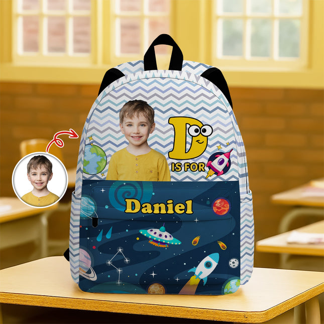 Custom Kid Photo Hello School Backpack