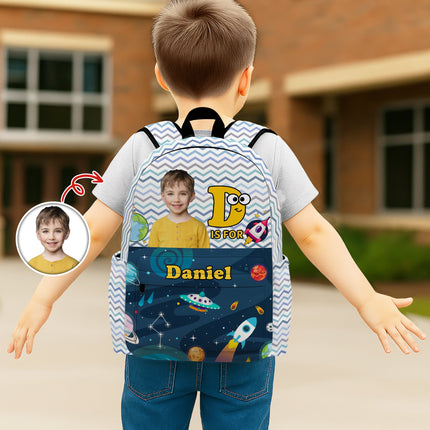 Custom Kid Photo Hello School Backpack