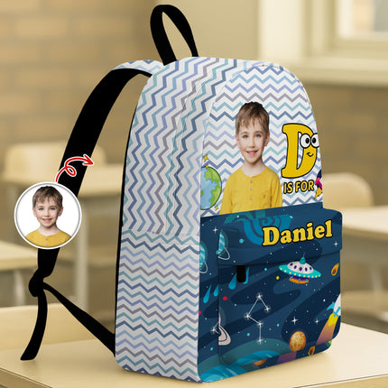 Custom Kid Photo Hello School Backpack