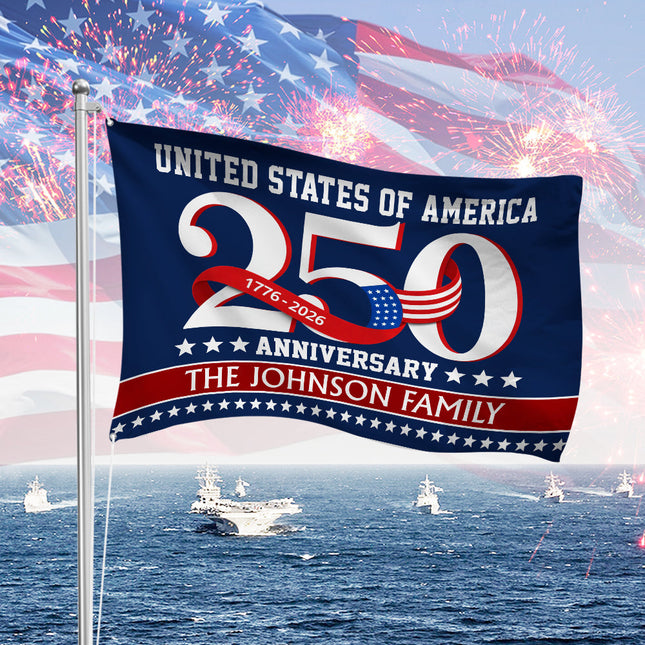 United States of America 1776 2026 House Flag 250 Years Patriotic Gift Decor