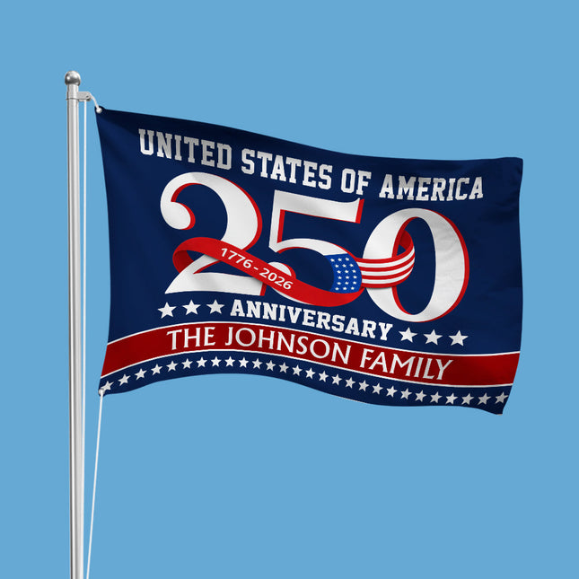 United States of America 1776 2026 House Flag 250 Years Patriotic Gift Decor