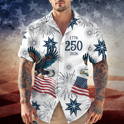 Personalized USA 250 Anniversary Eagle 1776-2026 Hawaii Shirt