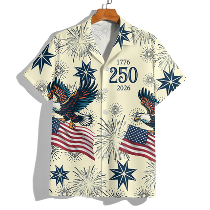 Personalized USA 250 Anniversary Eagle 1776-2026 Hawaii Shirt