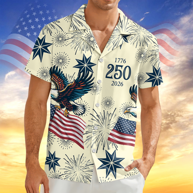 Personalized USA 250 Anniversary Eagle 1776-2026 Hawaii Shirt