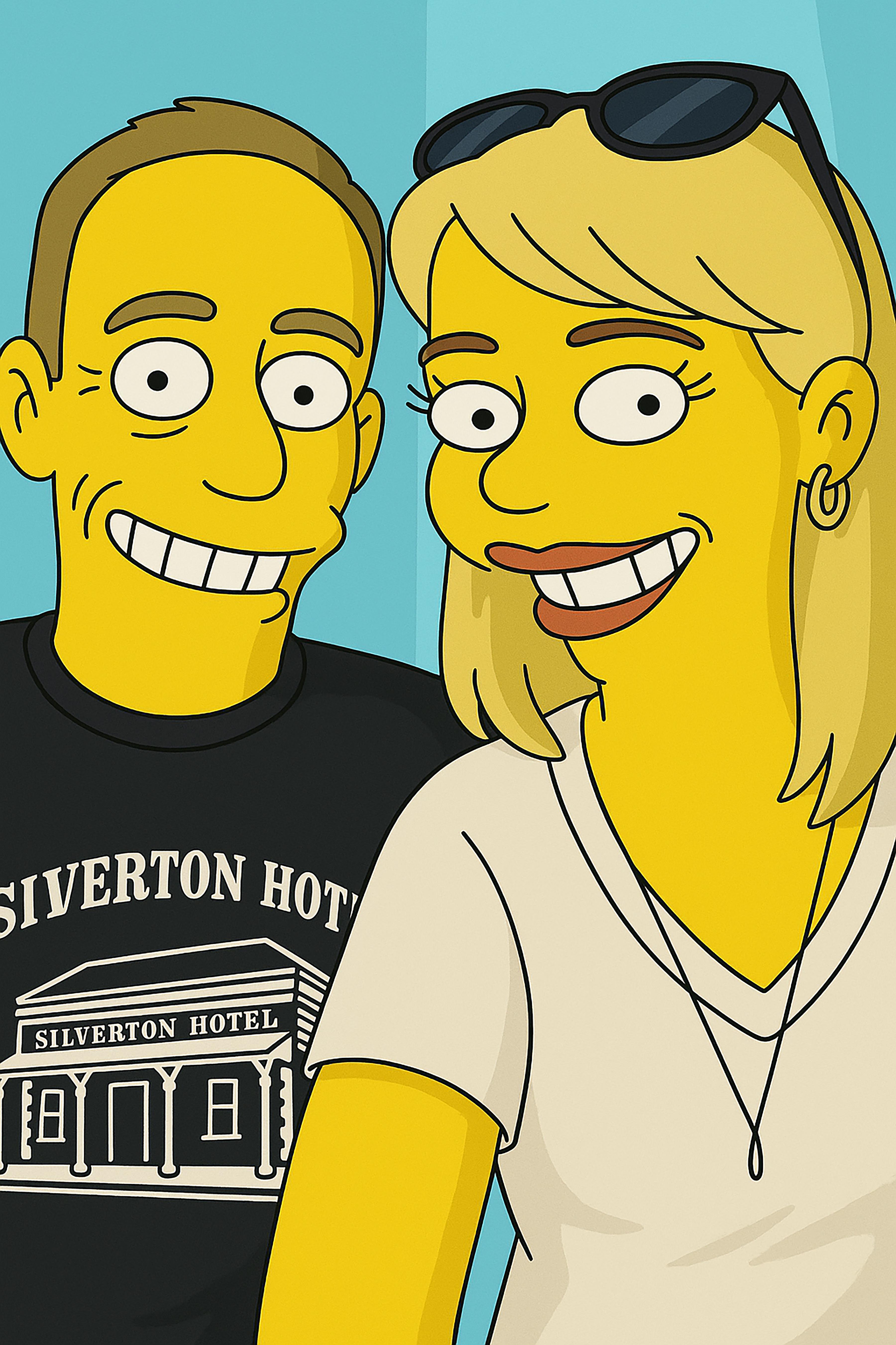 Simpsonize Couple Photo - Turn Your Photo to Simpsons Canvas - Gift For Couple, Him, Her