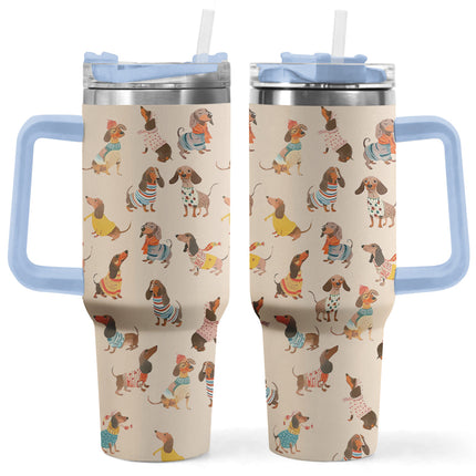Dachshund Fashion Wiener - Personalized Custom 40oz Tumbler - Christmas Gift For Dog Lover