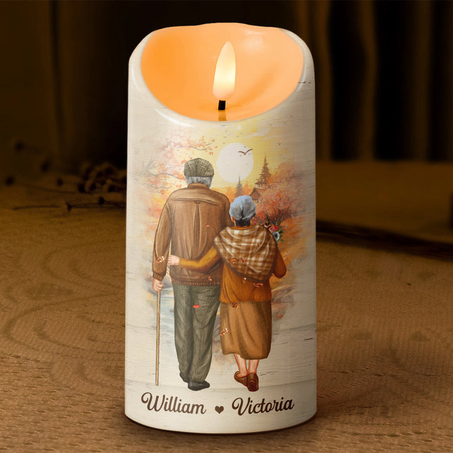 When We Get To The End Of Our Lives - Personalized Candle LED Light - Anniversary Gift For Elder Couples, Lovers, Husband Wife