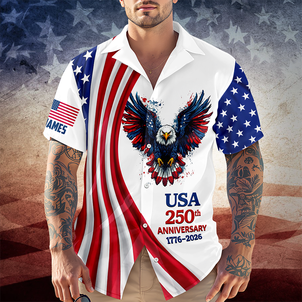 Personalized USA 250th Anniversary 1776-2026 Hawaii Shirt