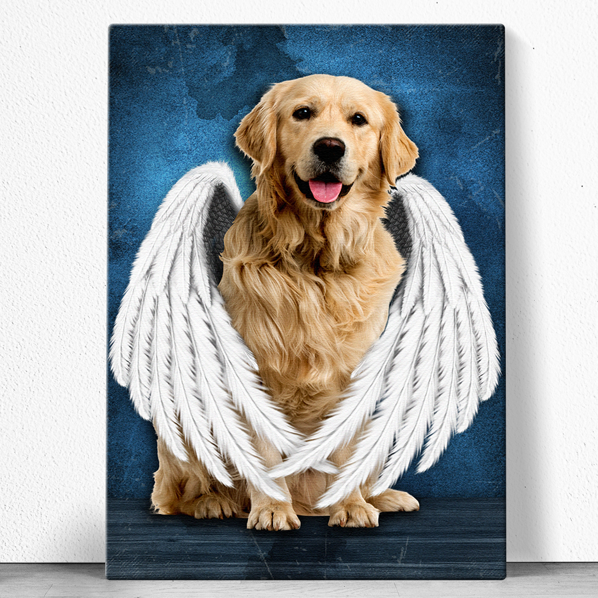 Deceased Pet Portrait From Photo - Personalized Customized Canvas - Gift For Pet Loss