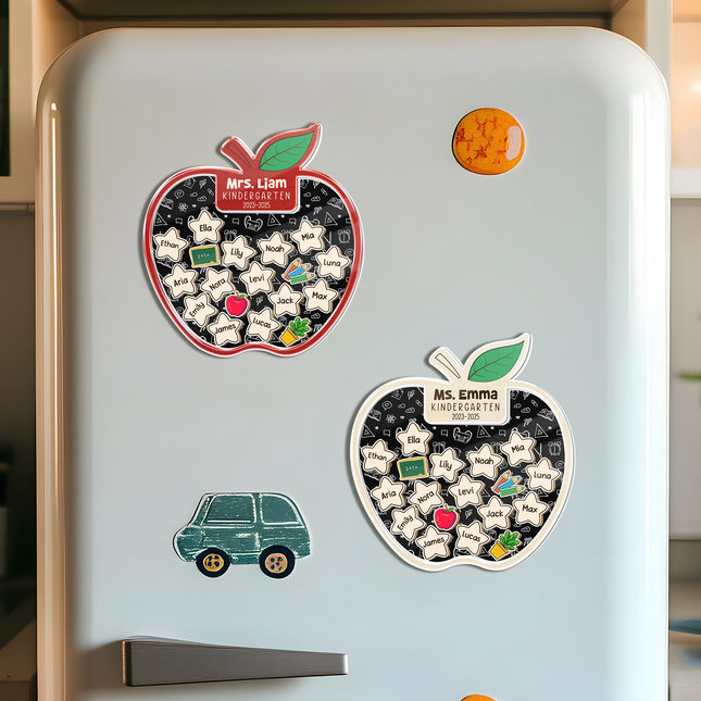 Personalized Teacher Appreciation Acrylic Apple Shaking Magnet Gift From Students, Back To School Gift
