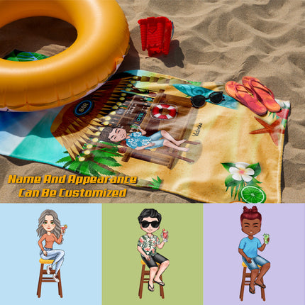 Personalized Custom Beach Towel Summer Customized Gift For Beach Lovers