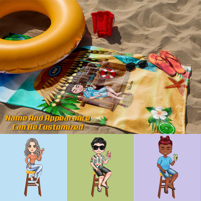 Personalized Custom Beach Towel Summer Customized Gift For Beach Lovers