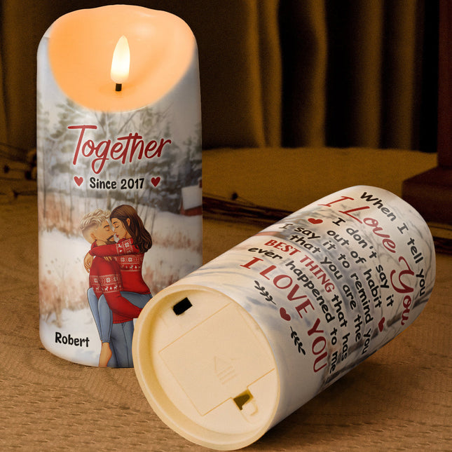 Warm Christmas With Romantic Candle LED - Christmas Gift For Couples, Lovers, Husband Wife