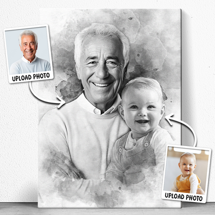 Add Deceased Loved One to Photo, Family Portrait Different Photos, Combine Photos Canvas