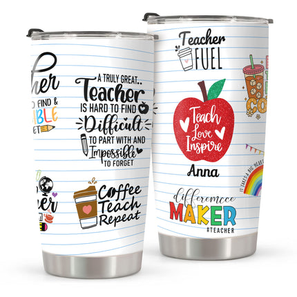 Personalized Fat Tumbler Back To School Gift For Teacher