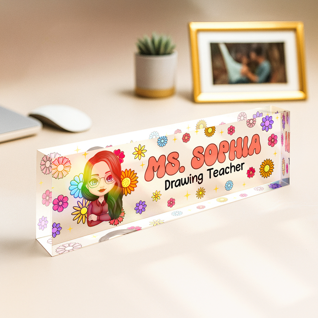 Custom Teacher Name Desk Name Plate Back To School Gift For Teacher