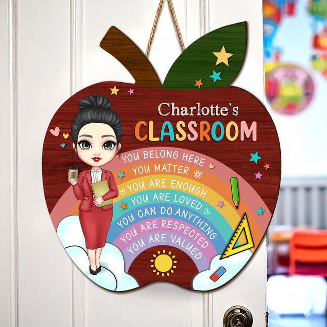 Teacher's Classroom Personalized DoorSign Gift For Teacher, Back To School