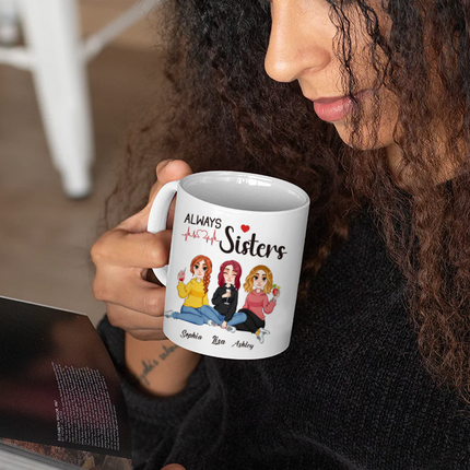 Always Sister With You - Personalized Customized Mug - Christmas Gift For Bestie - Gift For Friend