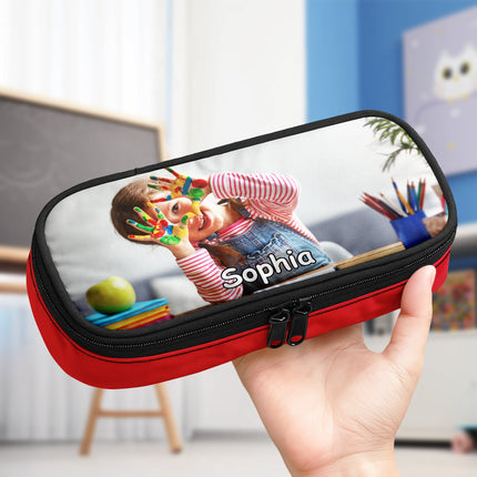Custom Kid Photo Pencil Case Personalized Back To School Gift For Daughter Son