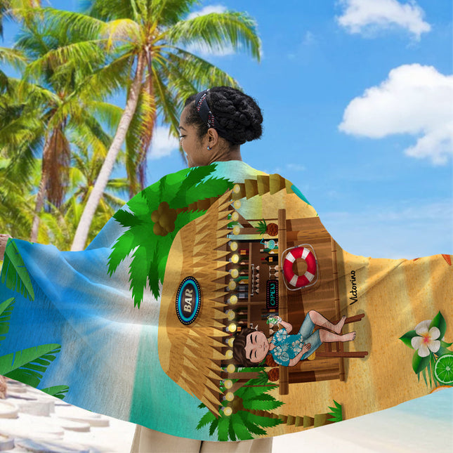 Personalized Custom Beach Towel Summer Customized Gift For Beach Lovers